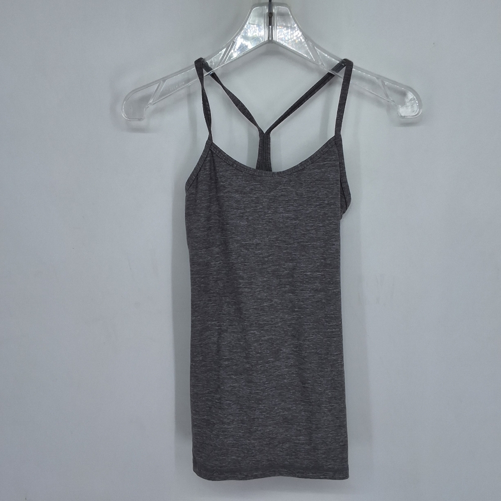 lululemon athletica Sz 2 Power Y Black Tank Top